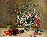 Anna Munthe-Norstedt Still Life with Flowers and Fruits oil painting reproduction